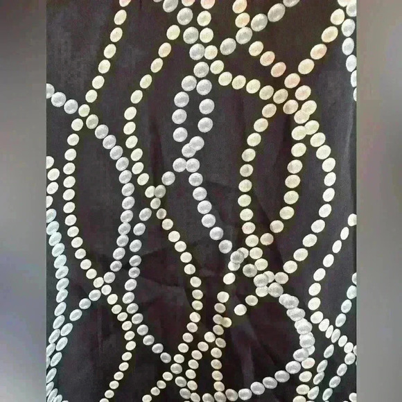 Woman’s sheer long sleeve light weight button up blouse- black/blue/tan - Large - Picture 4 of 11